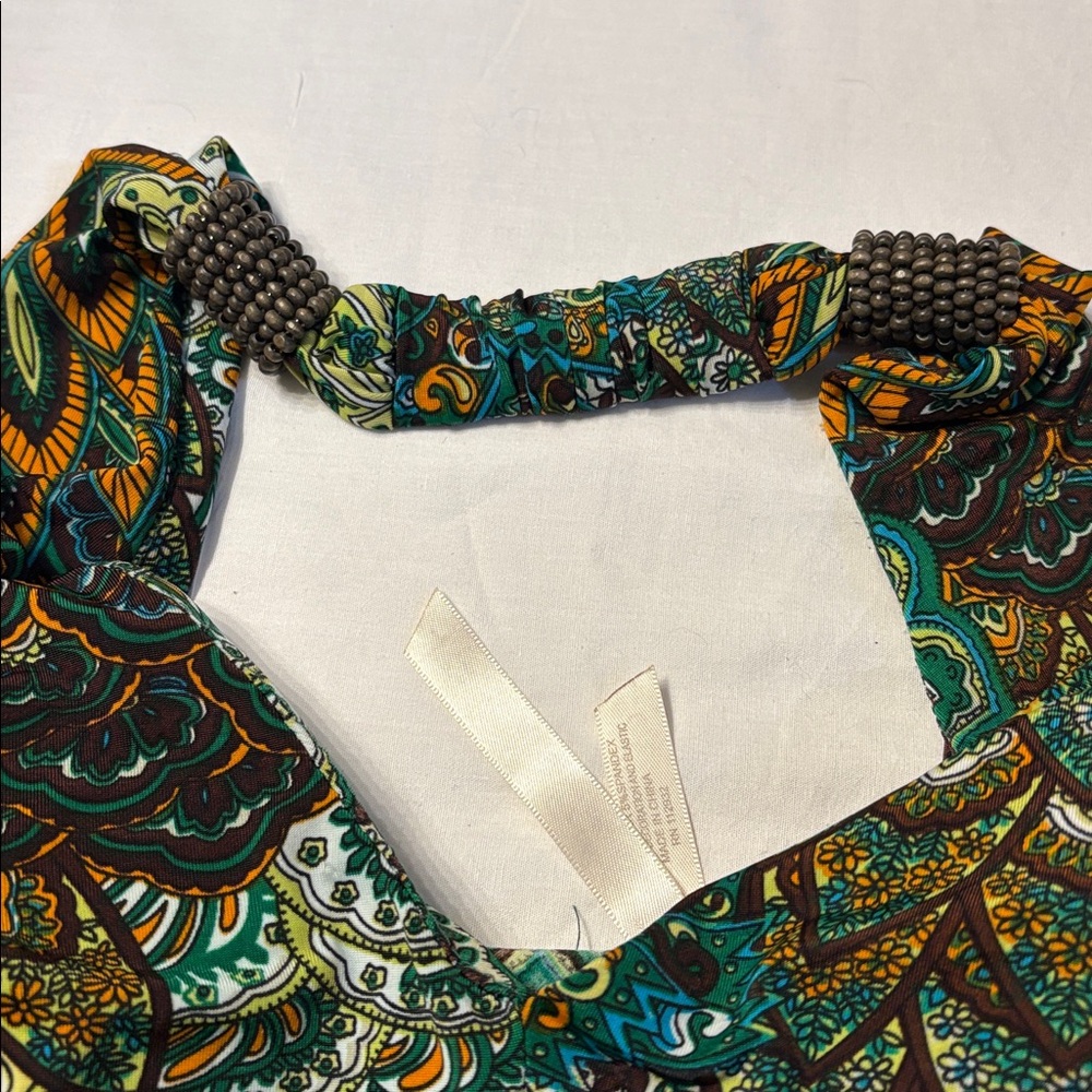 Cristinalove Teal & Green Patterned V-Neck Maxi Dress - Picture 11 of 11